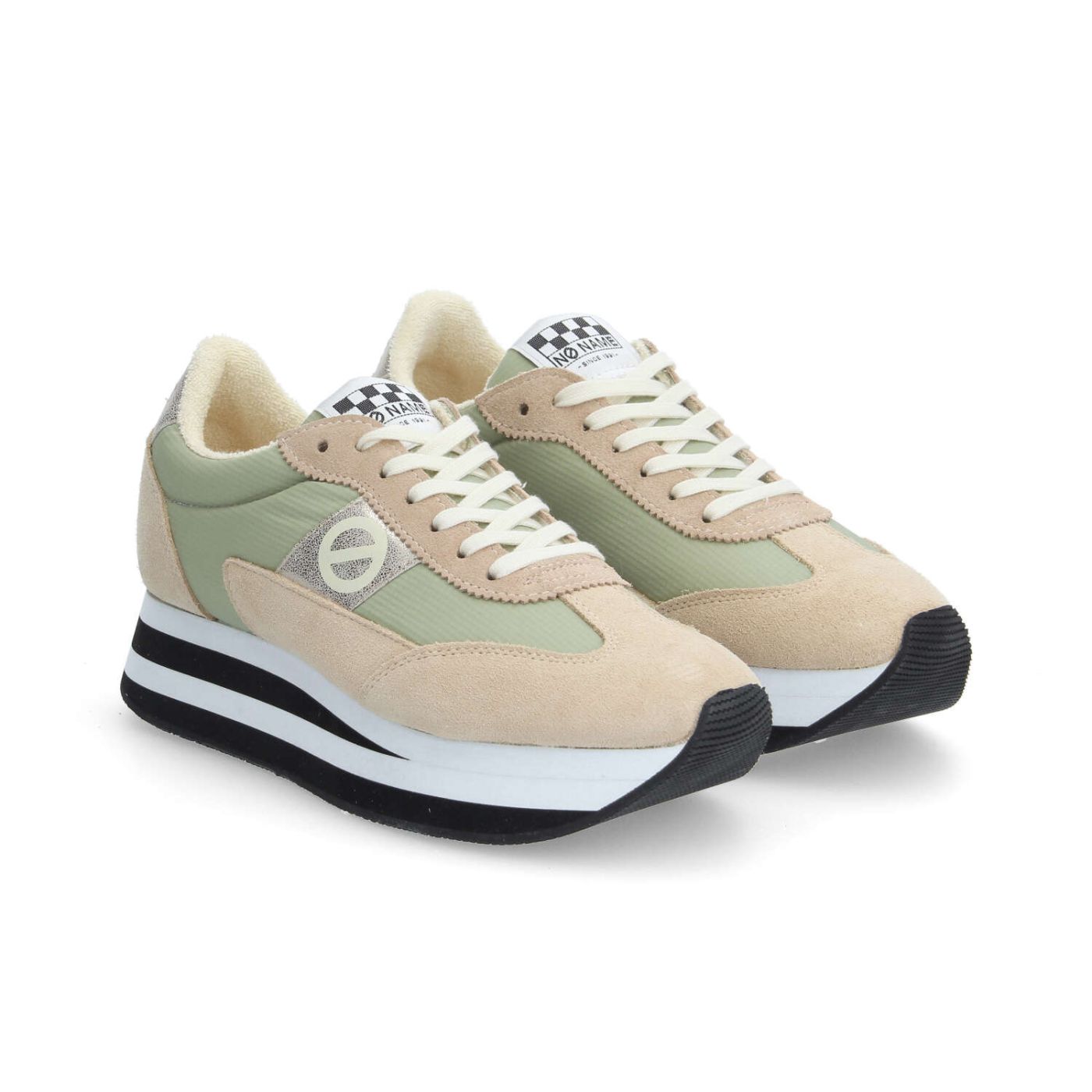 FLEX M JOGGER W - SUEDE/SDE/NYLON - BEIGE/NUDE/OLIVE GREEN